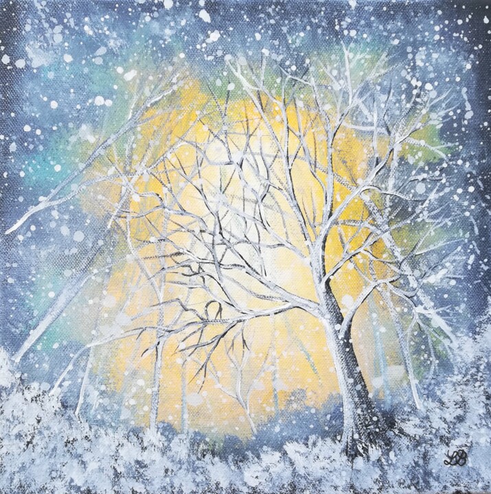 Peinture intitulée "Symphonie hivernale" par Bruno Lemasson, Œuvre d'art originale, Acrylique