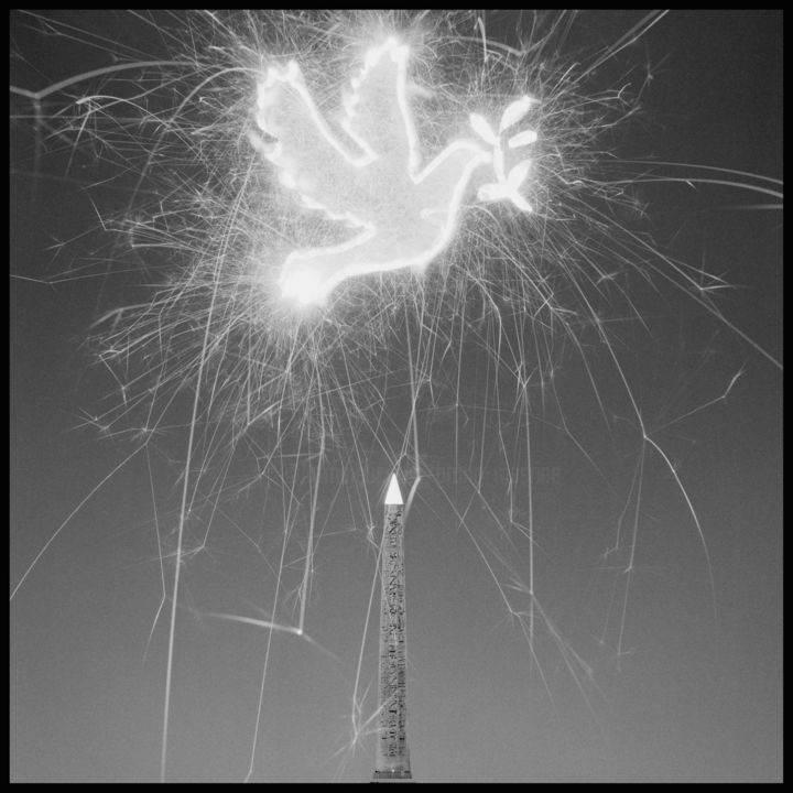 Photography titled "La liberté Pique" by Bruno Mesrine, Original Artwork, Light Painting