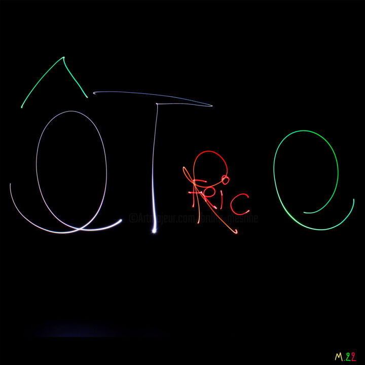 Photographie intitulée "Vie" par Bruno Mesrine, Œuvre d'art originale, Light Painting