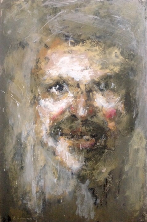 Pintura titulada "Tableau Portrait Co…" por Bruno Raharinosy, Obra de arte original, Oleo