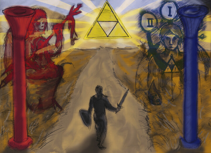 Painting titled "The path revealed" by Bruno Rocher, Original Artwork