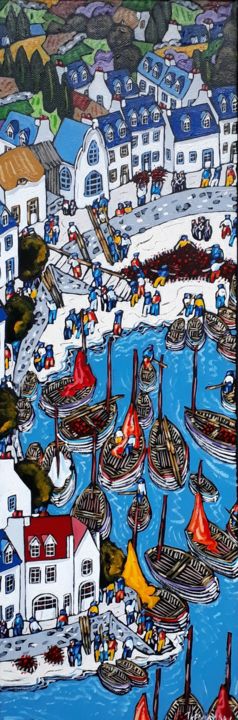 Pintura intitulada "Sainte Marine" por Bruno Tremohars, Obras de arte originais, Acrílico
