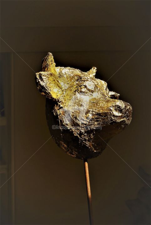 Sculpture intitulée "La Vache d'Or" par Bruno Antony-Thouret (bruno antony), Œuvre d'art originale, Plastique