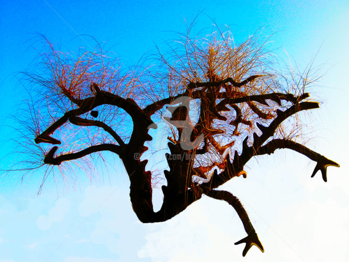 Digital Arts titled "Le Oisarbre" by Bruno Antony-Thouret (bruno antony), Original Artwork, Photo Montage