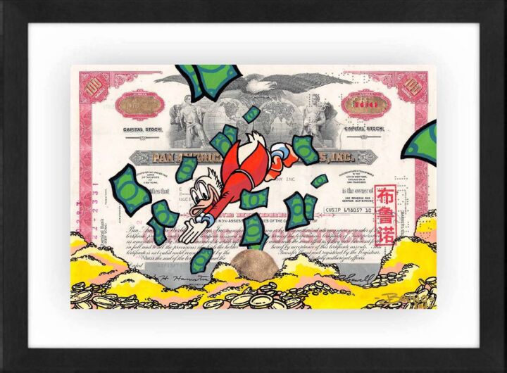Pittura intitolato "Money over money" da Brunograffer, Opera d'arte originale, Acrilico