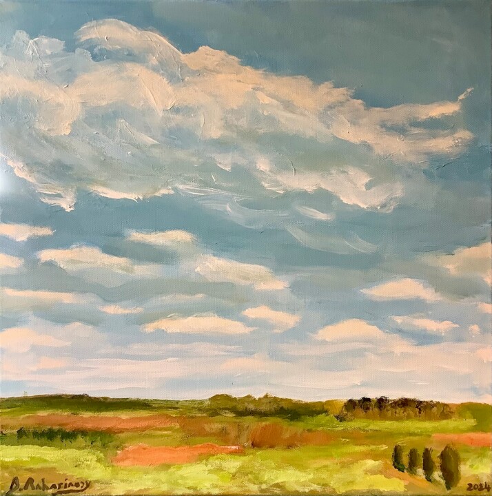 Malerei mit dem Titel "Ciel" von Bruno Raharinosy, Original-Kunstwerk, Acryl