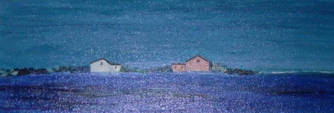 Peinture intitulée "Maison de ..." par Calou, Œuvre d'art originale