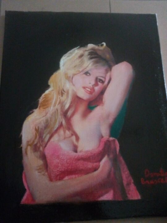 Schilderij getiteld "Brigitte Bardot" door Bruscella Donato, Origineel Kunstwerk, Olie