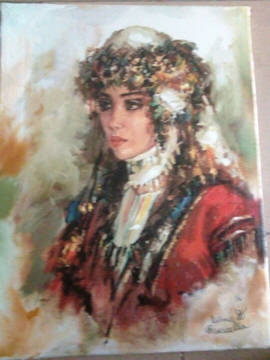 Painting titled "ELVIRE" by Bruscella Donato, Original Artwork, Oil