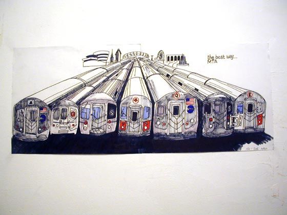 Painting titled "MTA 1" by Alec Yates, Original Artwork