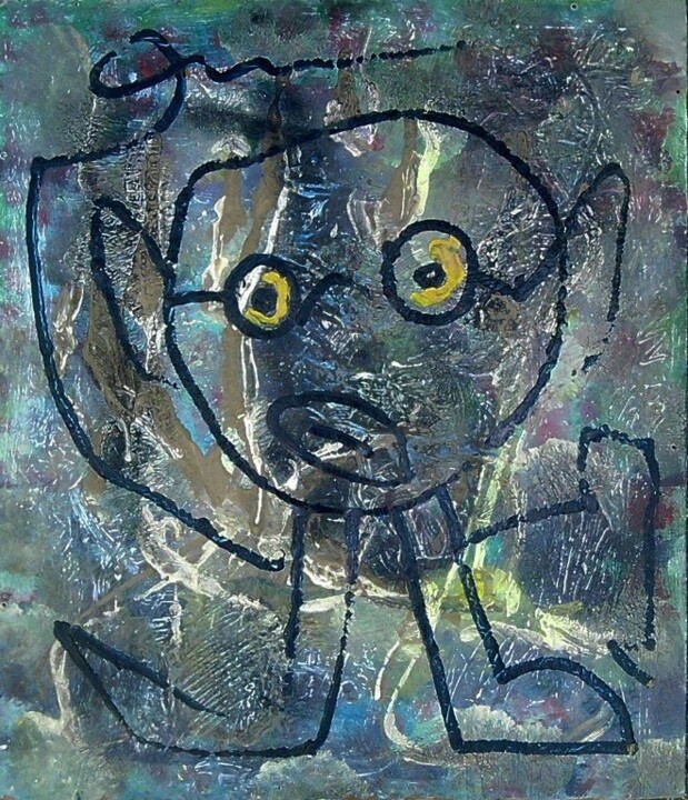 Painting titled "on" by Gallery Art Brut, Original Artwork, Oil