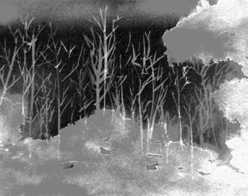 Digital Arts titled "Chinese trees" by Barbara Tabachnick, Original Artwork, 2D Digital Work