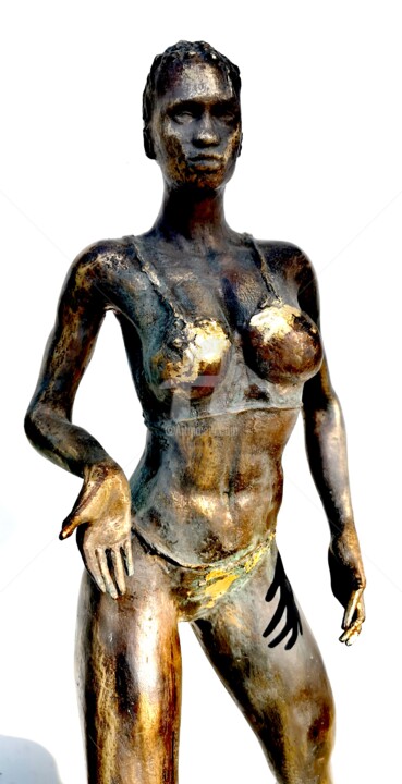 Sculpture titled "EXOTIC BEAUTY" by Bubaq, Original Artwork, Bronze