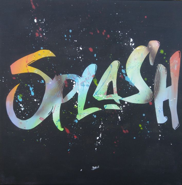Peinture intitulée "Splash" par Bubzzz Cavantou Benjamin, Œuvre d'art originale, Acrylique