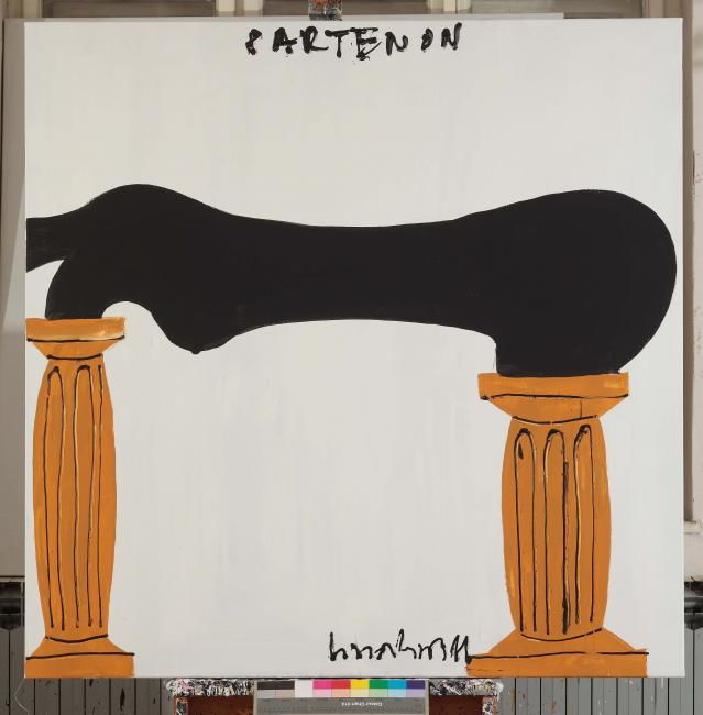 Schilderij getiteld "PARTHENON" door Bucan, Origineel Kunstwerk, Olie