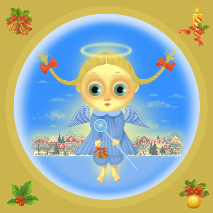 Digital Arts titled "Little angel" by Serghei Bucur, Original Artwork, 2D Digital Work