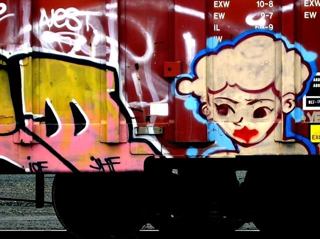 Photography titled "Grafitti Girl" by Mike Vukich, Original Artwork