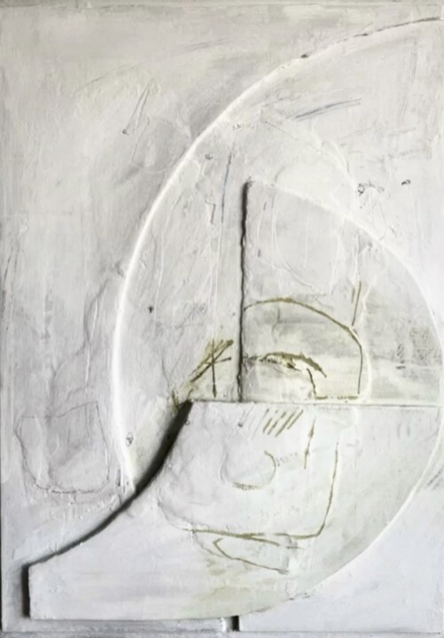 Painting titled "Sculptural primitiv…" by Maria Buduchikh, Original Artwork, Tempera