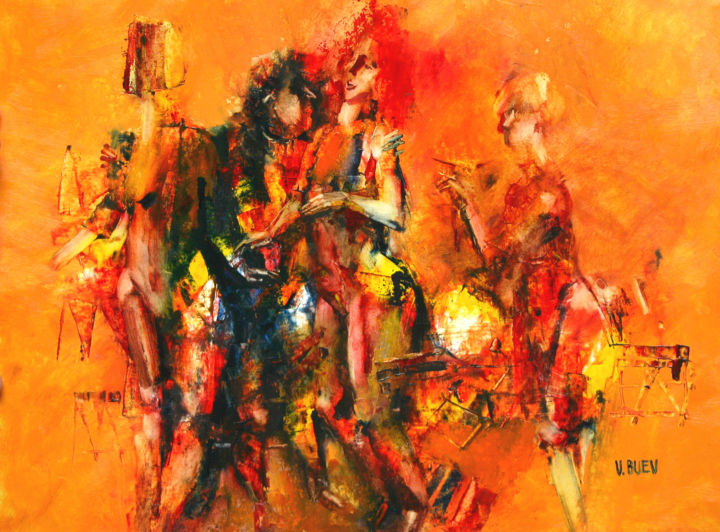 Painting titled "flirt-15" by Валерий Буев, Original Artwork, Oil