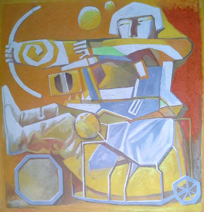Painting titled "new-archer.jpg" by Валерий Буев, Original Artwork, Oil