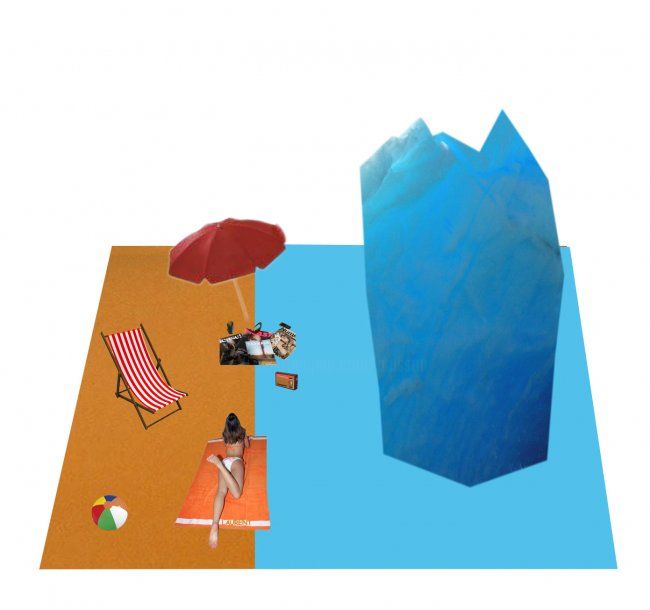Sculpture titled "Iceberg Beach alain…" by Alain Buisson, Original Artwork
