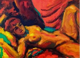 Peinture intitulée "VENUS FAUVE de Loui…" par Buissonances, Œuvre d'art originale, Huile