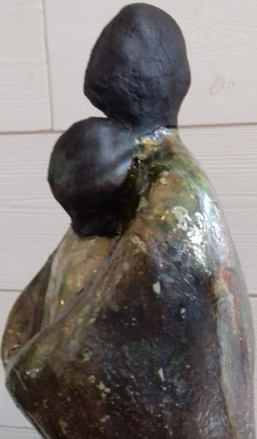 Sculpture intitulée "Consolation d'Ebène" par Buissonnières, Œuvre d'art originale, Céramique