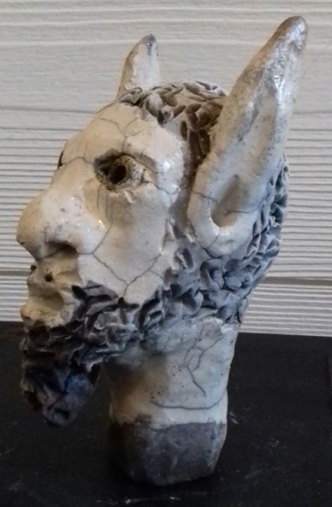 Sculpture titled "Roi Midas" by Buissonnières, Original Artwork, Ceramics