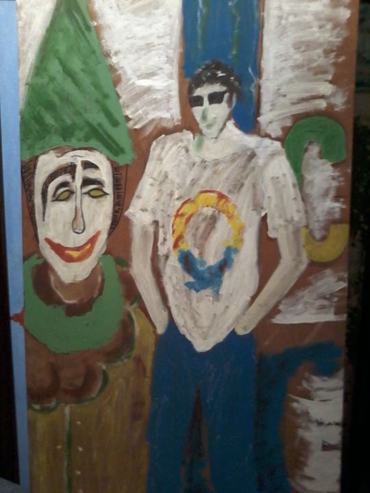 Pintura intitulada "Real Circus" por Bukanik, Obras de arte originais, Óleo