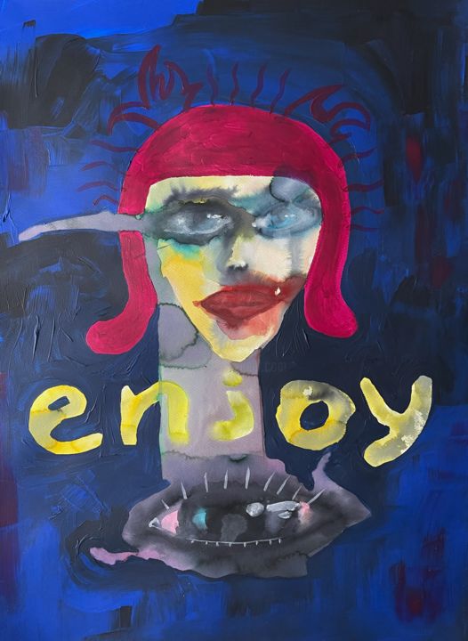 Картина под названием "[Enjoy]" - Ирина Булатова, Подлинное произведение искусства, Акрил