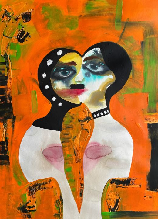 Картина под названием "[love]" - Ирина Булатова, Подлинное произведение искусства, Акрил