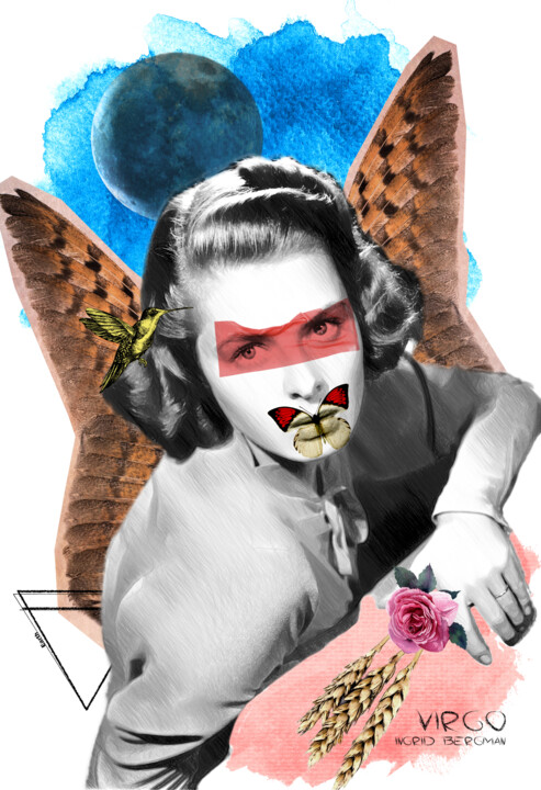 Digital Arts titled "Hollywood Zodiac Vi…" by Bulent Unsal, Original Artwork, Digital Collage