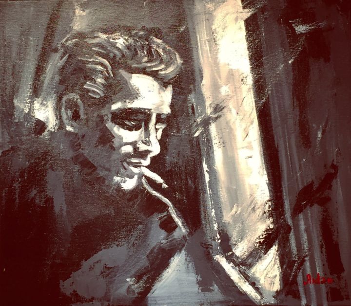 Картина под названием "James Dean" - Aydan Buniyatova, Подлинное произведение искусства, Акрил