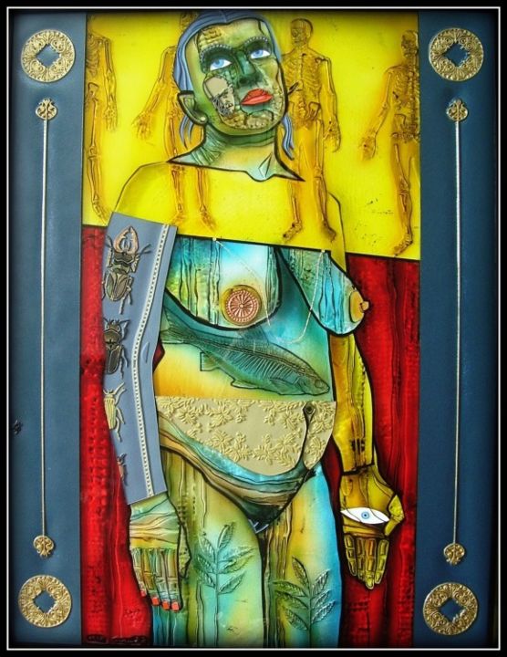 Painting titled "sandblasted glass" by Sergey Bunkov, Original Art,