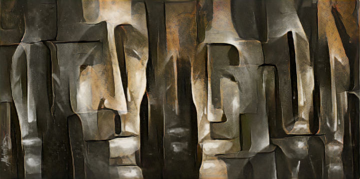 「Faces 2.jpg」というタイトルのデジタルアーツ Bernard Bunnerによって, オリジナルのアートワーク, デジタル絵画