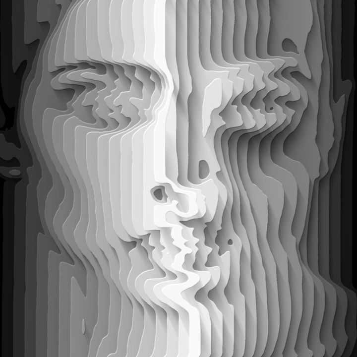 Digitale Kunst mit dem Titel "Portrait.jpg" von Bernard Bunner, Original-Kunstwerk, Digitale Malerei