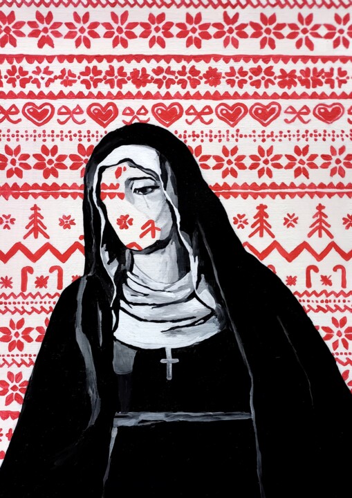 "Happy Christmas" başlıklı Tablo Burcu Panahi tarafından, Orijinal sanat, Akrilik