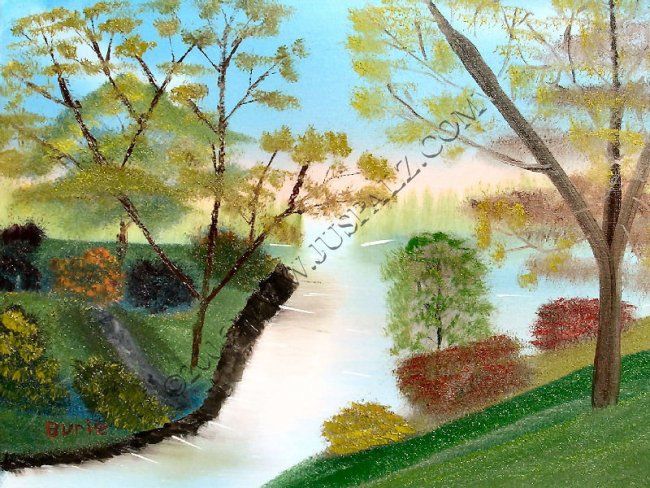 Peinture intitulée "Gone Fishing" par Burie Smith, Œuvre d'art originale, Autre
