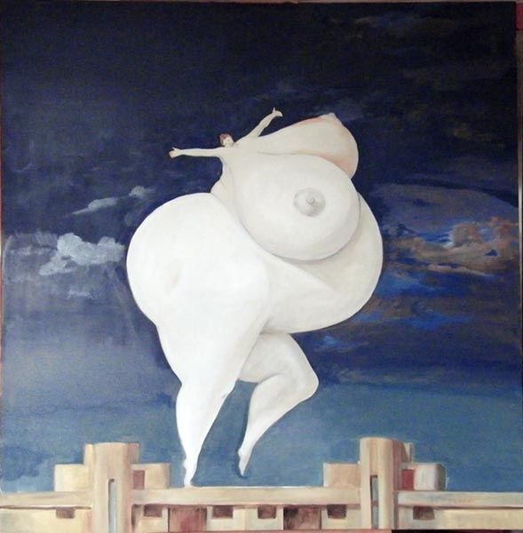 Pittura intitolato "notte al colosseo" da Salvatore Buscicchio, Opera d'arte originale