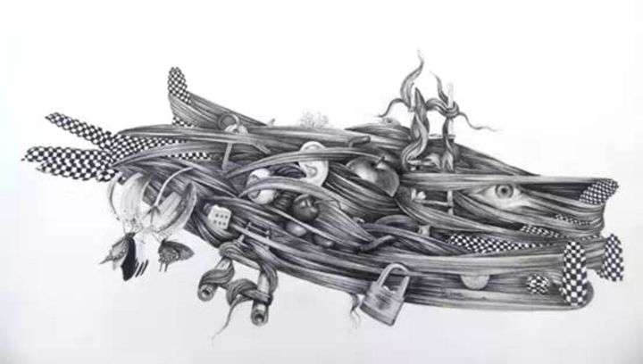 绘画 标题为“emergance of fate a…” 由Bushra Khalid, 原创艺术品, 其他