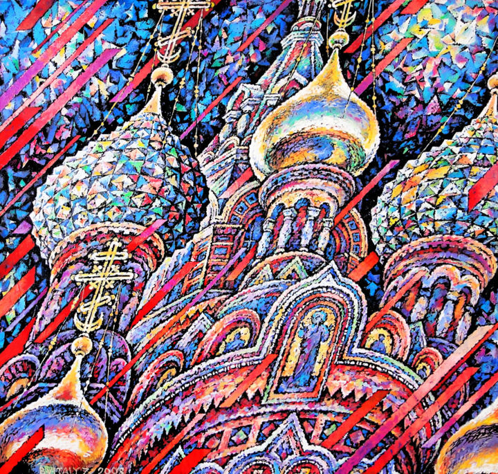 Painting titled "San Peterburgo" by Vitaly Bobylev, Original Artwork, Oil