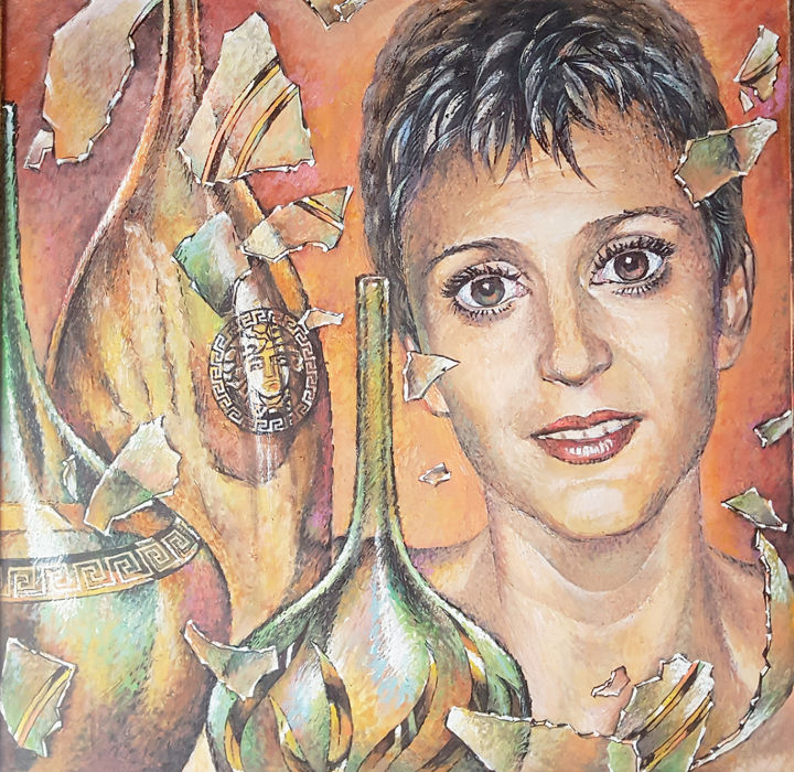 Pintura titulada "Retrato de lmujer-6" por Vitaly Bobylev, Obra de arte original, Oleo