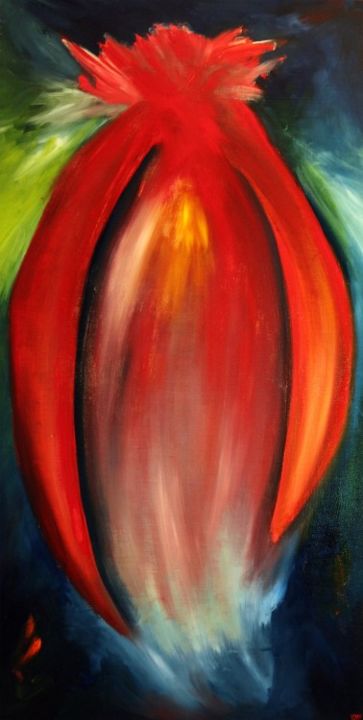 Painting titled "New Seed" by Barry Weatherall, Original Artwork, Oil