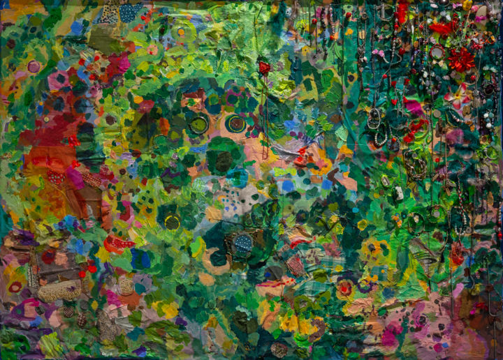 Painting titled "Paradise Lost" by Győző Byhon, Original Art, Acrylic Mounted on Wood Panel