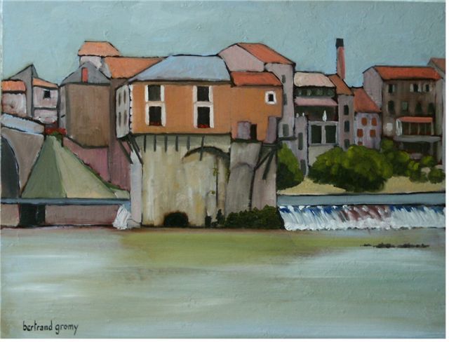 Peinture intitulée "Le vieux moulin Mil…" par Bertrand Gromy, Œuvre d'art originale, Huile