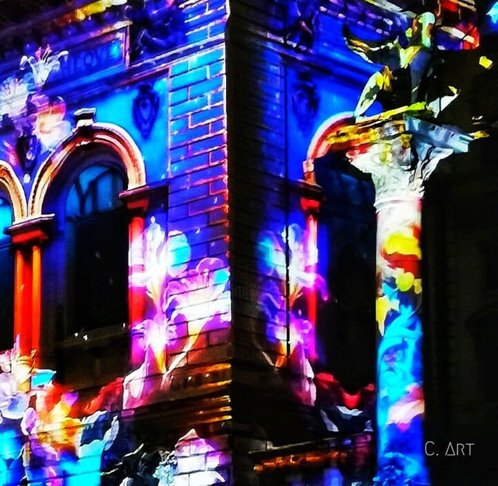 Фотография под названием "Palace of pop" - C. Art, Подлинное произведение искусства, Light Painting
