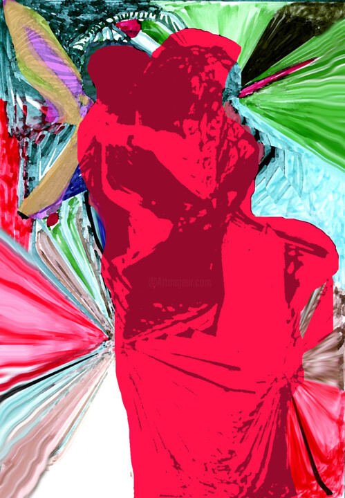 Arts numériques intitulée "Tango tango" par Dominique Cheval, Œuvre d'art originale, Peinture numérique