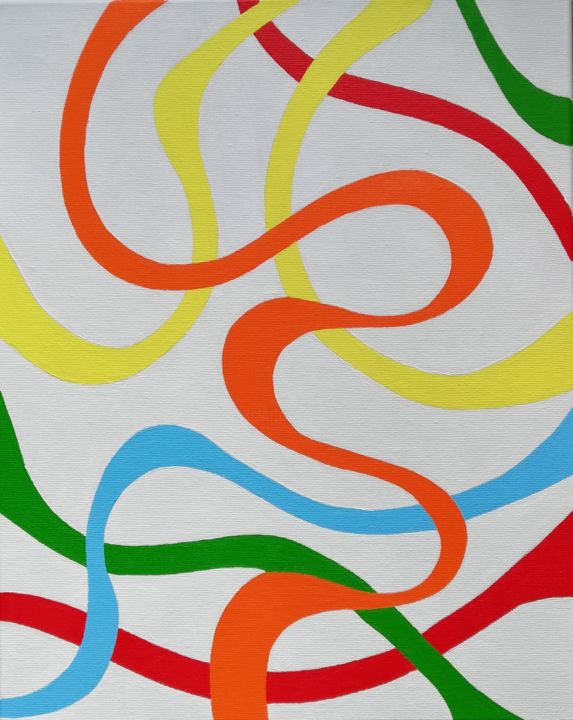 Malerei mit dem Titel "Farbwerk 56" von Farbwerk, Original-Kunstwerk, Acryl