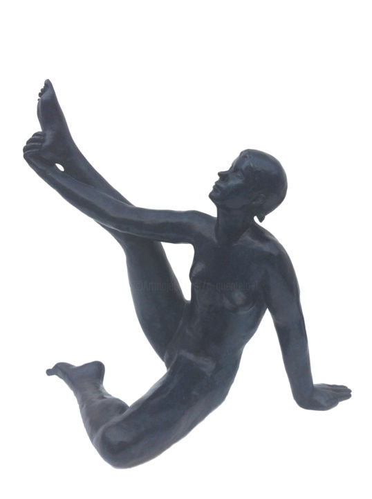 Skulptur mit dem Titel "Blue morning" von C. Quentelo, Original-Kunstwerk, Bronze