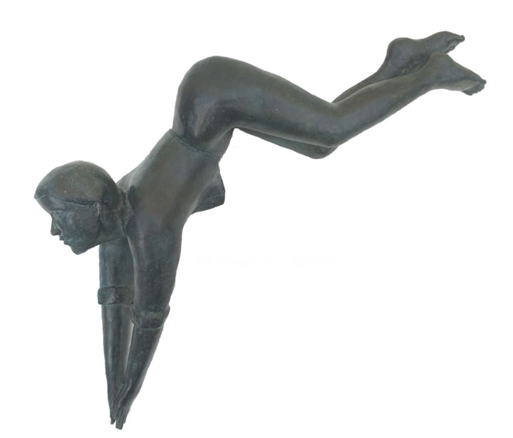Rzeźba zatytułowany „Galina Dream” autorstwa C. Quentelo, Oryginalna praca, Brąz